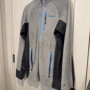 Patagonia Gray and Black Fleece Jacket